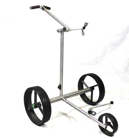 Kingfisher® K2, Golftrolley elektrisch und schnell-klappbar, Bedienung durch Drehrad, 42mm High-Tech-Antriebe "Made in Germany", Bergabfahrbremse